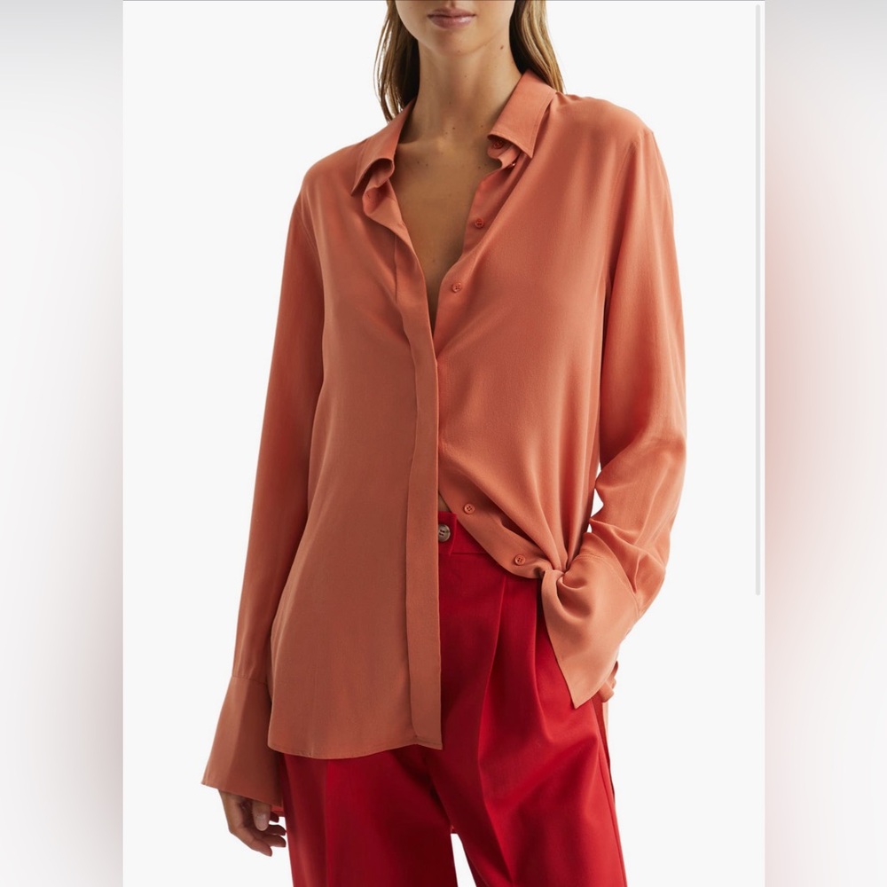 Brand NEW Reiss Silk Button Down Shirt
